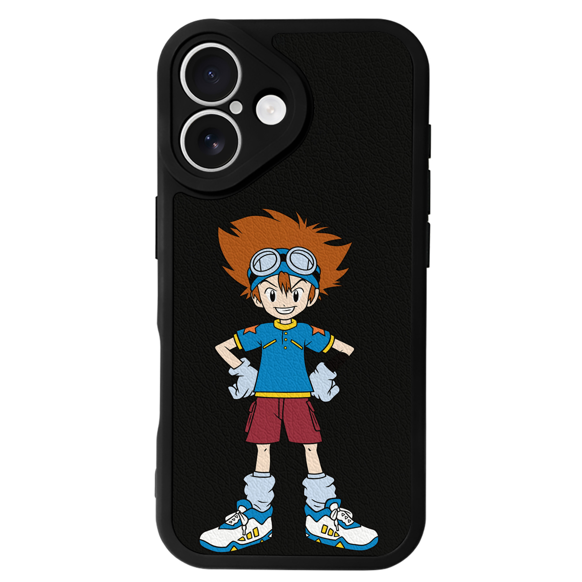 （画像用） Digimon デジタルモンスター/デジモン 【iPhone 16シリーズ対応】シリコンスマホケース（レザー調） 材質：シリコン